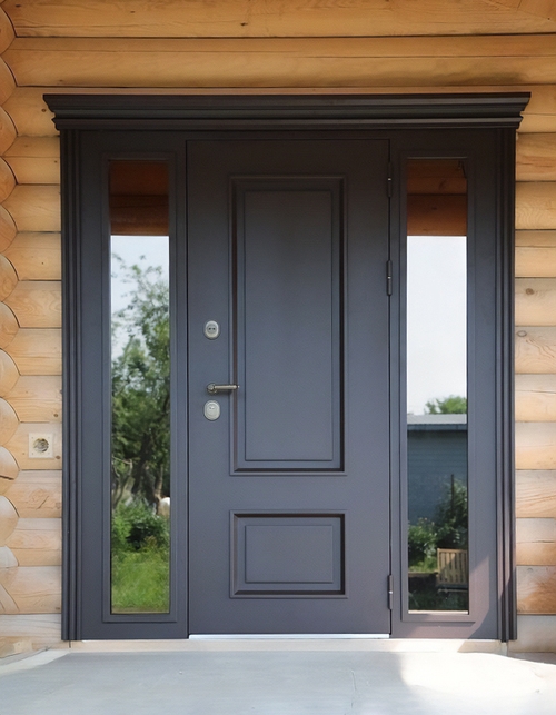 Уличная дверь с окнами