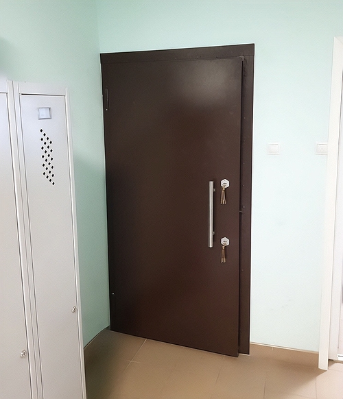 Коричневая бронедверь